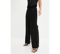 Stoffhose BONPRIX "Leichte Marlenehose mit Viskose", Damen, Gr. 46, N-Gr, schwarz, Web, Obermaterial: 92% Viskose, 8% Polyester, gepflegt, unifarben, loose fit lang, Hosen Stoffhose, Marlenehose, Loos