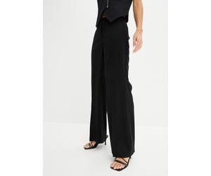 Stoffhose BONPRIX "Leichte Marlenehose mit Viskose", Damen, Gr. 46, N-Gr, schwarz, Web, Obermaterial: 92% Viskose, 8% Polyester, gepflegt, unifarben, loose fit lang, Hosen Stoffhose, Marlenehose, Loos