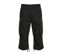 Stoffhose BRANDIT "Brandit Herren Industry Vintage Cargo 3/4 Shorts", Herren, Gr. M, US-Größen, schwarz, 100% Baumwolle, unifarben, normal, Hosen Stoffhose (47340501-M) schwarz