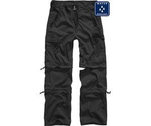 Stoffhose BRANDIT "Brandit Herren Savannah Removable Legs Pants", Herren, Gr. L, US-Größen, schwarz, 65% Polyester, 35% Baumwolle, unifarben, loose fit, Hosen Stoffhose (69154435-L) schwarz