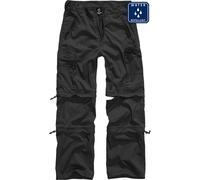 Stoffhose BRANDIT "Brandit Herren Savannah Removable Legs Pants", Herren, Gr. M, US-Größen, schwarz, 65% Polyester, 35% Baumwolle, unifarben, loose fit, Hosen Stoffhose (69154435-M) schwarz