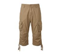 Stoffhose BRANDIT "Brandit Herren Urban Legend Cargo 3/4 Shorts", Herren, Gr. S, US-Größen, beige, 100% Baumwolle, unifarben, normal, Hosen Stoffhose (18394142-S) beige