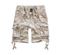Stoffhose BRANDIT "Brandit Herren Urban Legend Cargo Shorts", Herren, Gr. M, US-Größen, beige (sandcamo), 65% Polyester, 35% Baumwolle, normal, Hosen Stoffhose (10550246-M) sandcamo