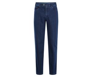 Stoffhose BRÜHL "Milano II", Herren, Gr. 54, EURO-Größen, blau (jeansblau), 78% Baumwolle, 21% Polyester, 1% Elasthan, unifarben, lang, Hosen Stoffhose, in Stretch-Denim (93414643-54) jeansblau
