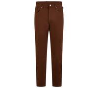 Stoffhose BRÜHL "York DO", Herren, Gr. 26, EURO-Größen, braun (dunkelbraun), 98% Baumwolle, 2% Elasthan, bedruckt, lang, Hosen Stoffhose, im klassischen 5-Pocket Style (56484960-26) dunkelbraun