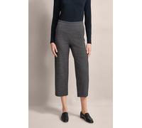 Stoffhose BUGATTI, Damen, Gr. 38, Normalgrößen, grau (dunkelgrau), 60% Polyester, 38% Baumwolle, 2% Elasthan, unifarben, normal, Hosen Stoffhose, mit Struktur (12449954-38) dunkelgrau