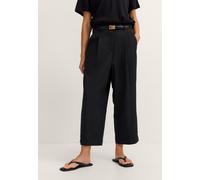 Stoffhose BUGATTI, Damen, Gr. 44, Normalgrößen, 290, schwarz, 49% Polyester, 49% Viskose, 2% Elasthan, unifarben, normal, Hosen Stoffhose, Modern Fit mit Bundfalte (58767321-44) 290, schwarz