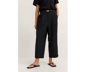 Stoffhose BUGATTI, Damen, Gr. 44, Normalgrößen, 290, schwarz, 49% Polyester, 49% Viskose, 2% Elasthan, unifarben, normal, Hosen Stoffhose, Modern Fit mit Bundfalte (58767321-44) 290, schwarz