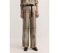 Stoffhose BUGATTI "Modern Fit", Damen, Gr. 44, Normalgrößen, 60, taupe, 100% Viskose, normal, Hosen Stoffhose, Modern Fit Viskosehose Grafischer Print (20902935-44) 60, taupe