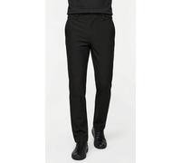 Stoffhose CALVIN KLEIN "90S STRAIGHT COMFORT COTTON", Herren, Gr. 38, Länge 32, schwarz, Web, Obermaterial: 97% Baumwolle, 3% Elasthan, unifarben, straight fit lang, Hosen Stoffhose, Regular fit mit p
