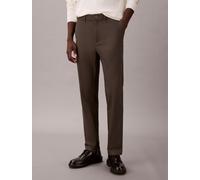 Stoffhose CALVIN KLEIN "SLIM TAPERED SATEEN CHINO TROUSE", Herren, Gr. 30, Länge 34, grau (beluga), Web, Obermaterial: 97% Baumwolle, 3% Elasthan, unifarben, slim fit lang, Hosen Stoffhose, slim fit (