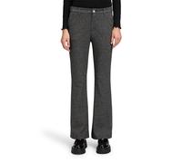 Stoffhose CARTOON "Damen mit Bügelfalte", Damen, Gr. 34, Normalgrößen, schwarz (schwarz, grau), Obermaterial: 59% Polyester, 22% Baumwolle, 16% Viskose, 3% Elasthan, ausgestellt lang, Hosen Stoffhose 