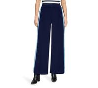 Stoffhose CARTOON "Damen mit Galonstreifen", Damen, Gr. 44, Normalgrößen, dunkelblau, Obermaterial: 50% Viskose, 45% Polyester, 5% Elasthan, gerade lang, Hosen Stoffhose (38479551-44) dunkelblau