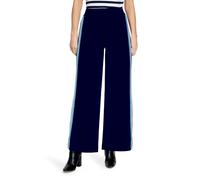 Stoffhose CARTOON "Damen mit Galonstreifen", Damen, Gr. 46, Normalgrößen, blau (dunkelblau), Obermaterial: 50% Viskose, 45% Polyester, 5% Elasthan, gerade lang, Hosen Stoffhose (38479551-46) dunkelbla