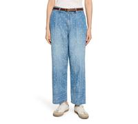 Stoffhose CARTOON "Damen mit Gürtel", Damen, Gr. 34, Normalgrößen, blau, Obermaterial: 61% Lyocell, 39% Baumwolle, loose fit 7/8-Länge, Hosen Stoffhose (84007039-34) blau