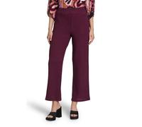 Stoffhose CARTOON "Damen mit weitem Bein", Damen, Gr. 46, Normalgrößen, lila (schwarz aubergine), Obermaterial: 98% Polyester, 2% Elasthan, lässig geschnitten lang, Hosen Stoffhose (32369206-46) schwa