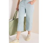 Stoffhose CECIL, Damen, Gr. 30, Länge 22, blau (diamond blau), Web, 96% Baumwolle, 4% Elasthan, unifarben, loose fit 3/4-Länge, Hosen Stoffhose, aus Baumwolle mit Stretchanteil (76663366-30) diamond b