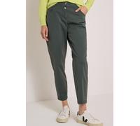 Stoffhose CECIL, Damen, Gr. 32, Länge 28, grün (faded olive), Web, 97% Baumwolle, 3% Elasthan, unifarben, comfort fit knöchelfrei, Hosen Stoffhose, 5-Pocket-Style (73018666-32) faded olive