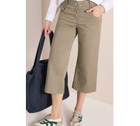 Stoffhose CECIL, Damen, Gr. 33, Länge 22, beige (smoky taupe), Web, 96% Baumwolle, 4% Elasthan, unifarben, loose fit 3/4-Länge, Hosen Stoffhose, aus Baumwolle mit Stretchanteil (24557324-33) smoky tau