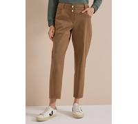 Stoffhose CECIL, Damen, Gr. 36, Länge 28, braun (creamy mocha), Web, 97% Baumwolle, 3% Elasthan, unifarben, comfort fit knöchelfrei, Hosen Stoffhose, 5-Pocket-Style (24566462-36) creamy mocha