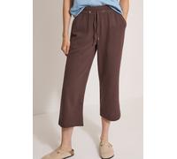 Stoffhose CECIL, Damen, Gr. 3XL, Länge 24, braun cacao, Web, 100% Baumwolle, unifarben, loose fit 7/8-Länge, Hosen Stoffhose, High Waist (35666921-XXXL) braun cacao