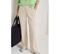 Stoffhose CECIL, Damen, Gr. 3XL, Länge 30, grain beige, Web, 66% Baumwolle, 30% Polyester, 4% Elasthan, unifarben, loose fit lang, Hosen Stoffhose, mit Wide Legs (67564021-XXXL) grain beige