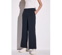 Stoffhose CECIL, Damen, Gr. 40, Länge 30, blau (tiefblau), Stoff, 88% Polyester, 12% Elasthan, unifarben, loose fit lang, Hosen Stoffhose, im Loose Fit (32844028-40) tiefblau