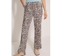 Stoffhose CECIL, Damen, Gr. L (42), Länge 32, braun (braun cacao), Web, Obermaterial: 100% Viskose. Futter: 100% Polyester, bedruckt, lang, Hosen Stoffhose, Sommerhose, abstrahierter Zebraprint, Elast