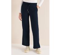 Stoffhose CECIL, Damen, Gr. L, Länge 30, blau (universal blau), Stoff, 55% Polyester, 38% Baumwolle, 7% Elasthan, unifarben, loose fit normal, Hosen Stoffhose, mit Tape (88067341-L) universal blau