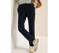 Stoffhose CECIL, Damen, Gr. L, Länge 30, universal blau, Web, 66% Baumwolle, 30% Polyester, 4% Elasthan, unifarben, comfort fit lang, Hosen Stoffhose, Middle Waist (71559025-L) universal blau
