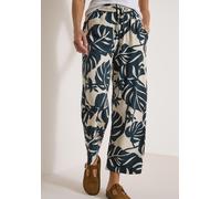 Stoffhose CECIL, Damen, Gr. M, Länge 26, palm breeze grün, Stoff, 100% Viskose, gemustert, loose fit 7/8-Länge, Hosen Stoffhose, Elastikbund mit Tunnelzug (67286144-M) palm breeze grün