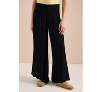 Stoffhose CECIL, Damen, Gr. M, Länge 30, schwarz, Stoff, 100% Viskose, unifarben, loose fit lang, Hosen Stoffhose, High Waist (77292345-M) schwarz