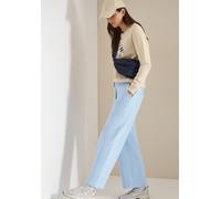 Stoffhose CECIL, Damen, Gr. S, Länge 28, fresh water blau, Web, 100% Baumwolle, unifarben, loose fit knöchelfrei, Hosen Stoffhose, im Loose Fit (66361756-S) fresh water blau