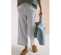 Stoffhose CECIL, Damen, Gr. XL, Länge 26, universal blau, Web, 75% Baumwolle, 25% Modal, unifarben, loose fit 7/8-Länge, Hosen Stoffhose, mit Wide Legs (98256420-XL) universal blau