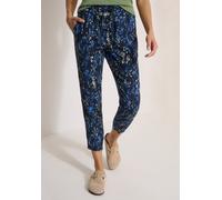 7/8-Hose CECIL "Style Chelsea", Damen, Gr. XL (44), Länge 28, bunt (urban dunkelblau), Web, Obermaterial: 100% Viskose, bedruckt, 7/8-Länge, Hosen 7/8-Hose, Sommerhose, grafisches Muster, Elastikbund