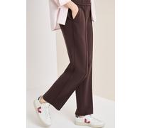 Stoffhose CECIL, Damen, Gr. XL, Länge 28, braun (macchiato braun), Stoff, 50% Polyester, 45% Viskose, 5% Elasthan, unifarben, loose fit lang, Hosen Stoffhose, im Loose Fit (60334509-XL) macchiato brau