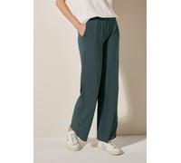 Stoffhose CECIL, Damen, Gr. XL, Länge 28, grün (slate khaki), Stoff, 95% Viskose, 5% Elasthan, unifarben, loose fit lang, Hosen Stoffhose, mit seitlichen Einschubtaschen (14721303-XL) slate khaki