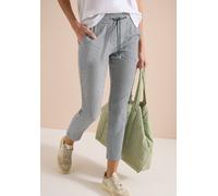 Schlupfhose CECIL "Style Tracey", Damen, Gr. XL (44), Länge 28, palm breeze grün, Web, Obermaterial: 73% Polyester, 24% Viskose, 3% Elasthan, gestreift, figurbetont 7/8-Länge, Hosen Schlupfhose, Seers