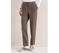 Stoffhose CECIL, Damen, Gr. XL, Länge 28, urban taupe, Stoff, 54% Polyester, 39% Viskose, 7% Elasthan, unifarben, comfort fit normal, Hosen Stoffhose, Elastikbund mit Tunnelzug (91048329-XL) urban tau
