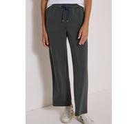 Stoffhose CECIL, Damen, Gr. XL, Länge 30, grün (faded olive), Stoff, 47% Viskose, 45% Polyester, 8% Elasthan, unifarben, loose fit lang, Hosen Stoffhose, mit Wide Legs (12344653-XL) faded olive