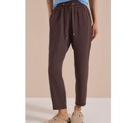 Stoffhose CECIL, Damen, Gr. XS, Länge 28, braun cacao, Stoff, 100% Viskose, unifarben, loose fit knöchelfrei, Hosen Stoffhose, im Loose Fit (24975536-XS) braun cacao