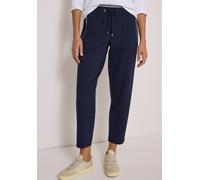 Stoffhose CECIL, Damen, Gr. XXL, Länge 28, blau (urban dunkelblau), Jersey, 67% Viskose, 28% Polyester, 5% Elasthan, unifarben, comfort fit lang, Hosen Stoffhose, in Unifarbe (28390864-XXL) urban dunk