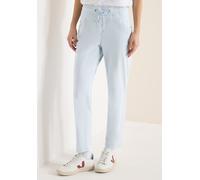 Stoffhose CECIL, Damen, Gr. XXL, Länge 28, diamond blau, Stoff, 56% Lyocell, 41% Baumwolle, 3% Elasthan, unifarben, comfort fit knöchelfrei, Hosen Stoffhose, Middle Waist (10732238-XXL) diamond blau