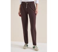 Stoffhose CECIL, Damen, Gr. XXL, Länge 28, macchiato braun, Stoff, 61% Viskose, 32% Polyamid, 7% Elasthan, unifarben, comfort fit normal, Hosen Stoffhose, in Unifarbe (77768954-XXL) macchiato braun