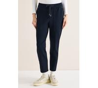 Stoffhose CECIL, Damen, Gr. XXL, Länge 28, universal blau, Stoff, 50% Polyester, 43% Baumwolle, 7% Elasthan, unifarben, loose fit knöchelfrei, Hosen Stoffhose, Elastikbund mit Tunnelzug (26902250-XXL)