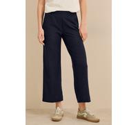 Stoffhose CECIL, Damen, Gr. XXL, Länge 28, universal blau, Stoff, 54% Polyester, 38% Baumwolle, 5% Viskose, 3% Elasthan, unifarben, gerade knöchelfrei, Hosen Stoffhose, High Waist (55400025-XXL) unive