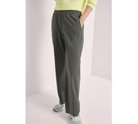 Stoffhose CECIL, Damen, Gr. XXL, Länge 30, clear khaki, Web, 66% Baumwolle, 30% Polyester, 4% Elasthan, unifarben, loose fit lang, Hosen Stoffhose, mit Wide Legs (18499109-XXL) clear khaki