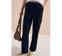 Stoffhose CECIL, Damen, Gr. XXL, Länge 30, universal blau, Stoff, 61% Viskose, 32% Polyamid, 7% Elasthan, unifarben, loose fit lang, Hosen Stoffhose, im Loose Fit (41227527-XXL) universal blau