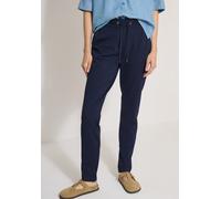 Stoffhose CECIL, Damen, Gr. XXL, Länge 32, urban dunkelblau, Stoff, 61% Viskose, 32% Polyamid, 7% Elasthan, unifarben, comfort fit lang, Hosen Stoffhose, Middle Waist (28280110-XXL) urban dunkelblau