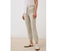 Stoffhose CECIL "Style CHELSEA", Damen, Gr. M (40), Länge 28, beige (boulder beige), Web, Obermaterial: 54% Polyester, 43% Viskose, 3% Elasthan. Futter: 100% Polyester, unifarben, loose fit lang, Hose